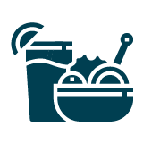 Salad and beverage icon