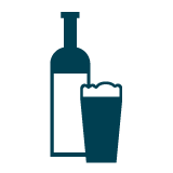 Wine and beer icon