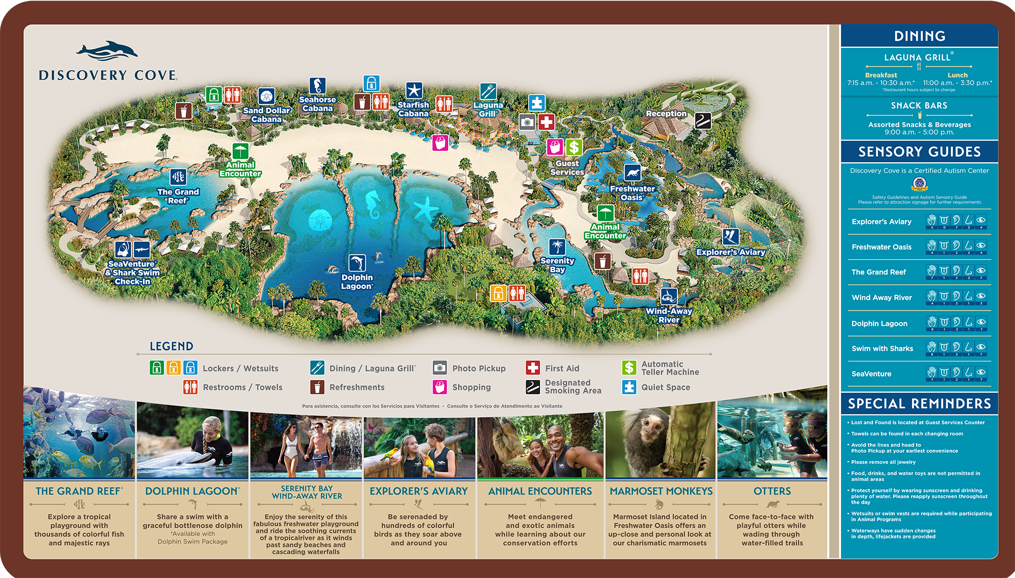 Discovery Cove Orlando Park Map