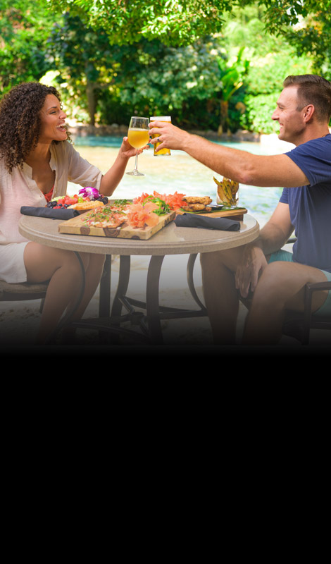 Unlimited food and beverages during your visit to Discovery Cove