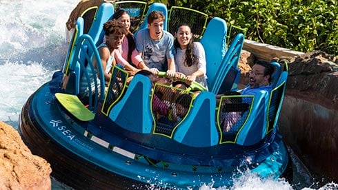 Infinity Falls water ride at SeaWorld Orlando